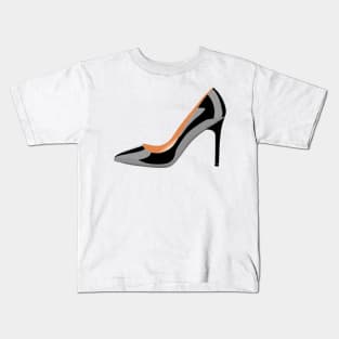 Classic High Heeled Shoe in black Kids T-Shirt